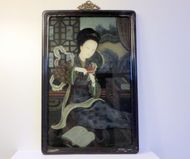 Ældre kinesisk glasmaleri - varenr. 2676